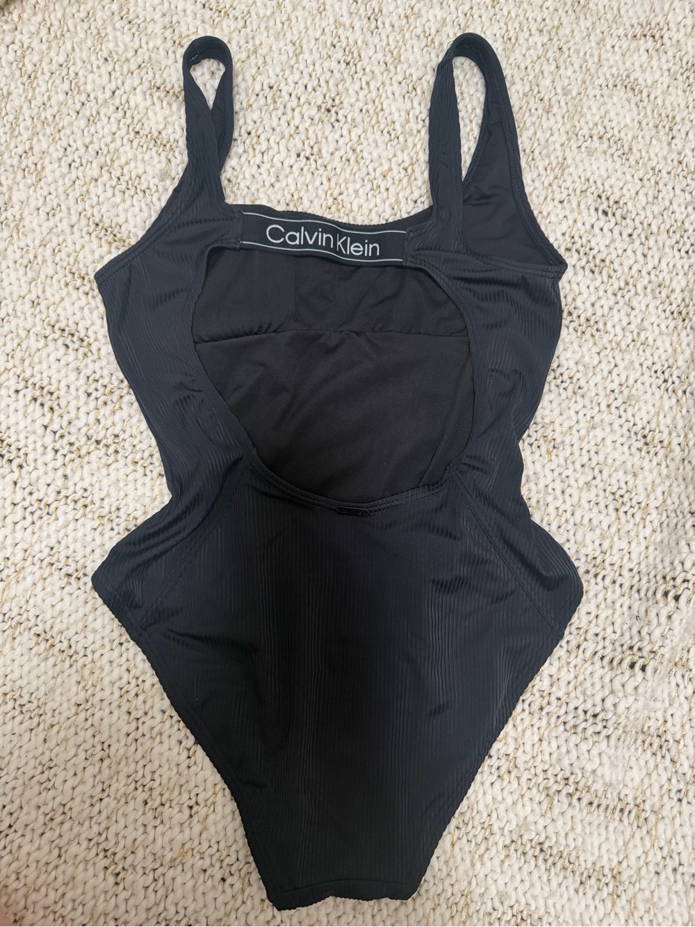 Calvin Klein Black One-Piece Swimwear with Cutout Back